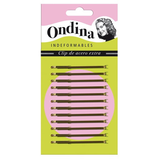 Carton 12 Clips Ondina Bronce 70mm Eurostil