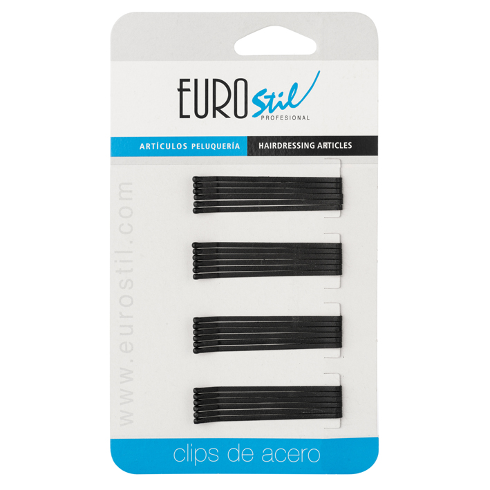 Carton 24 Clips 50mm Negro Mate Antideslizante