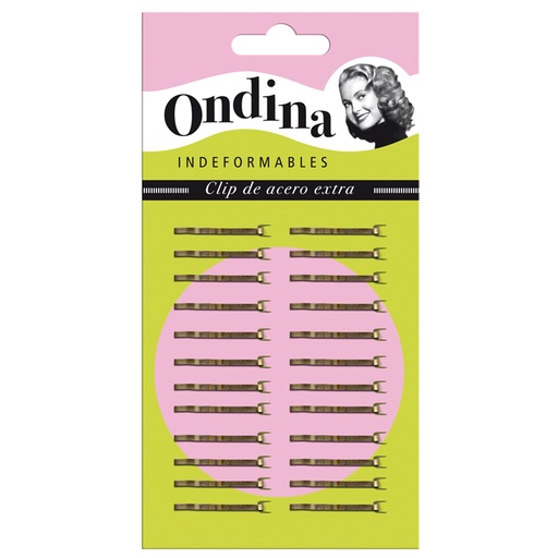 [39E] CARTON 24 MINI CLIPS BRONCE ONDINA